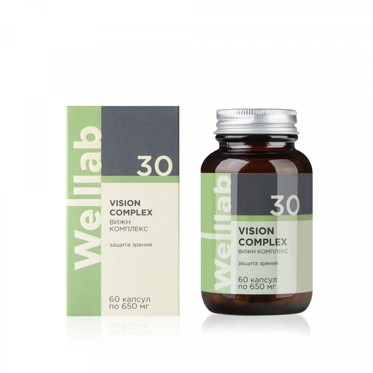 Vision Complex Label БАД для поддержки зрения Welllab VISION COMPLEX, 60 капсул - Вся Россия